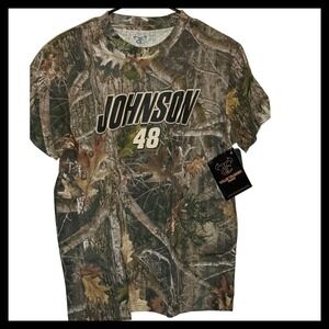 NWT NASCAR Jimmie Johnson 48 True Timber Camo Graphic T-Shirt Mens Large NWT
